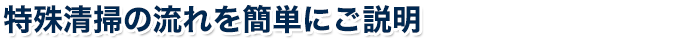 特殊清掃の流れを簡単にご説明